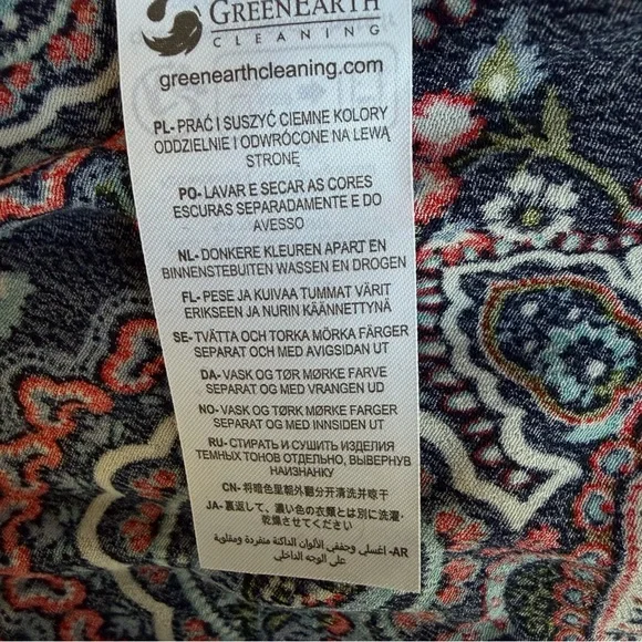 New! Boden Blue Botanic Paisley Smocked Cuff Midi Dress Size 12R 36068 - Picture 13 of 16